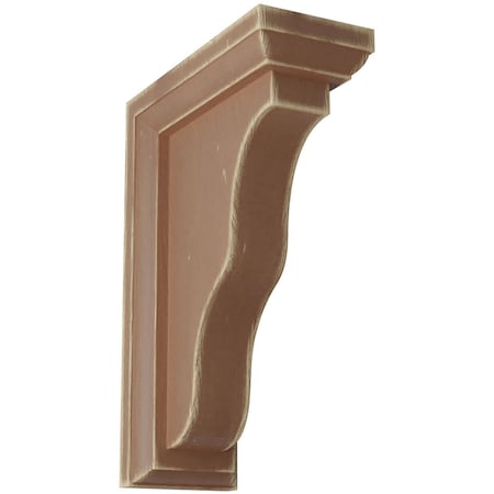 Ekena Millwork 2 1/4"W x 5"D x 7"H Hamilton Traditional Wood Vintage Decor Bracket, Weathered Brown BKTWD02X05X07HABR